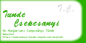 tunde csepcsanyi business card
